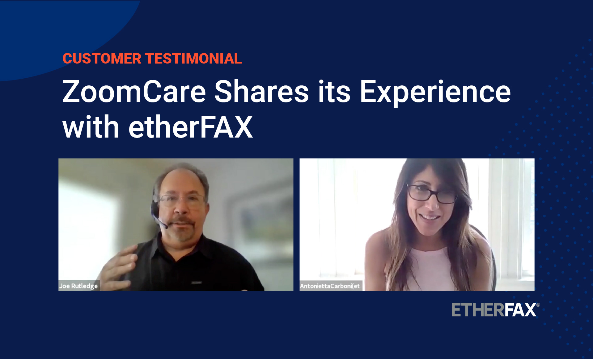 Customer Testimonial ZoomCare Shares its Experience with etherFAX