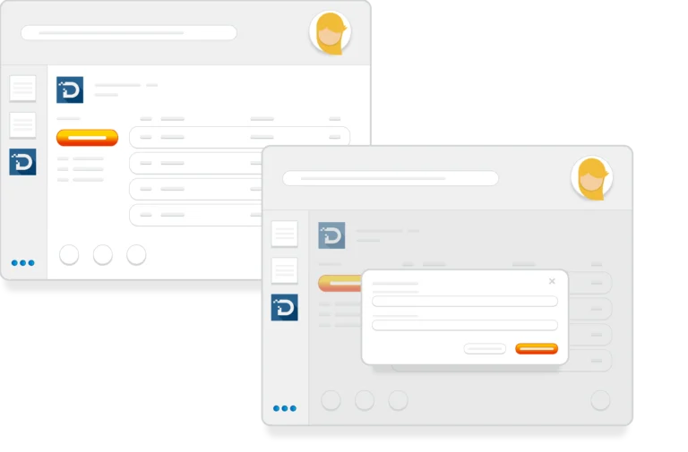 A visual graphic of etherFAX’s integration with messaging apps such as Microsoft Teams and Slack