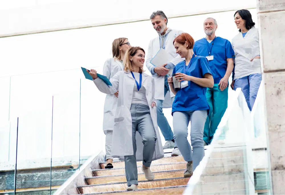 Integration Overview Image - Group of doctor walking down the stairs