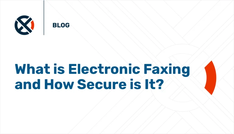 What is electronic faxing blog post image