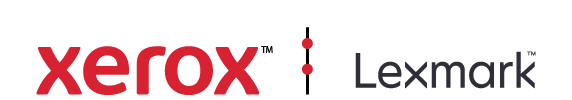 Xerox Lexmark logos 572x100px