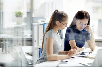 coworkers boosting team productivity with ETHERFAX